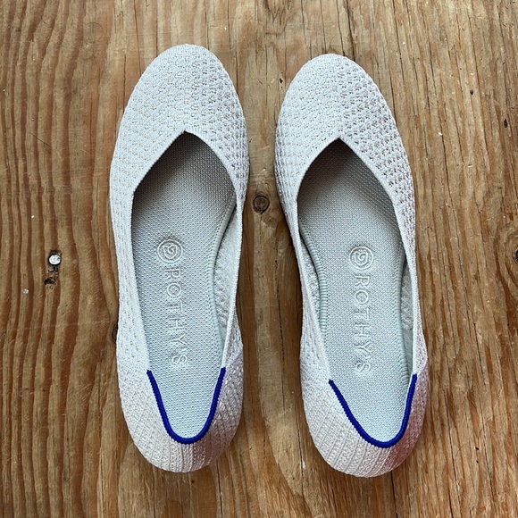 Rothy's Shoes - Rothy’s Women’s The Flats Salt Honeycomb Rounded Toe Slip On Shoes 8.5